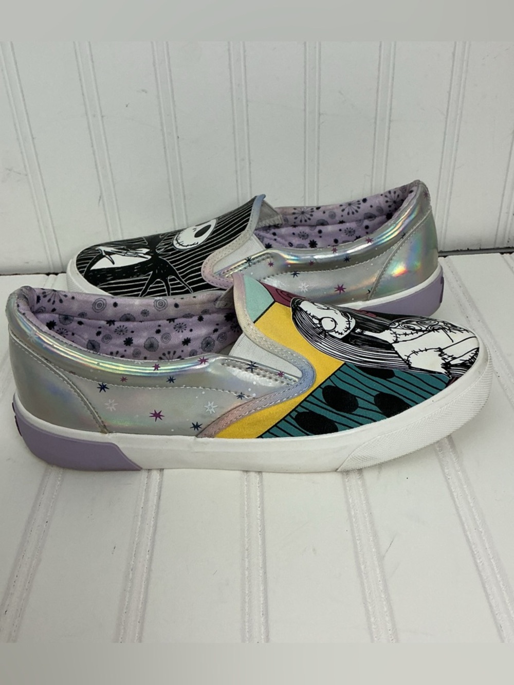 Disney Tim Burtons The Nightmare Before Christmas Women’s Size 6.5 Slip On Shoes